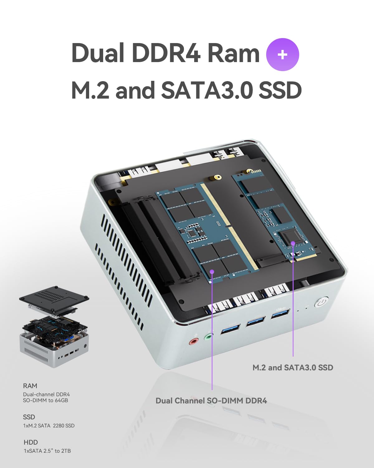 Amazon.com: Maxtang Mini PC AMD Ryzen 3020E [Up to 2.6GHz] with